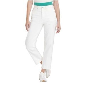 Universal Thread NWT white highest rise straight leg button fly ankle cuffed jea